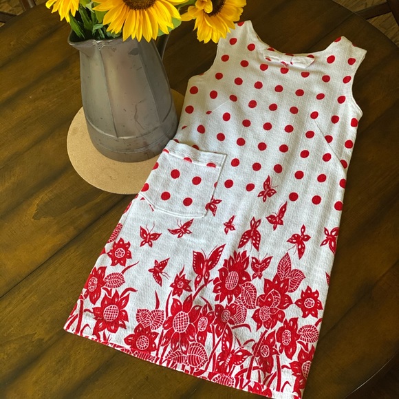 Vintage Dresses & Skirts - Vintage red & white polka dot shift dress